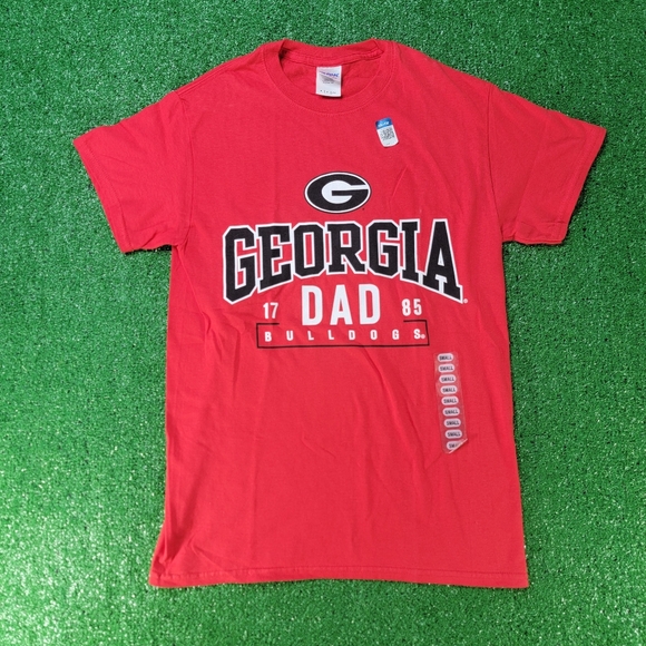 Georgia Bulldogs Men's DAD T Shirt Size Small Red Black White UGA Athens GA NEW - Picture 1 of 6